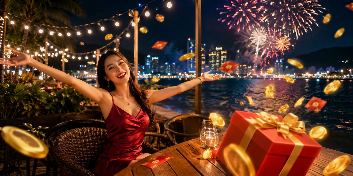 Người dùng Quy Nhơn nhận thông báo giao dịch thành công trên điện thoại bên ly cà phê
